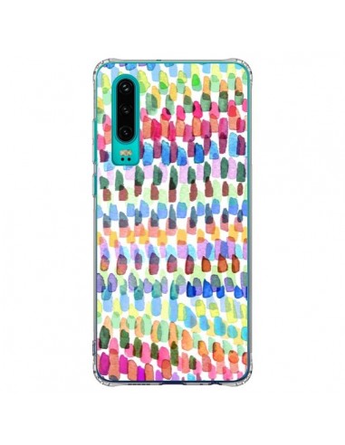 Coque Huawei P30 Artsy Strokes Stripes Colorful - Ninola Design