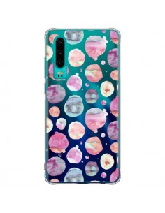 Coque Huawei P30 Big Watery Dots Pink - Ninola Design