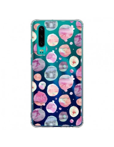 Coque Huawei P30 Big Watery Dots Pink - Ninola Design