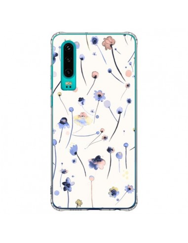 Coque Huawei P30 Blue Soft Flowers - Ninola Design