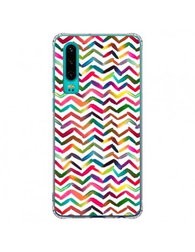 Coque Huawei P30 Chevron Stripes Multicolored - Ninola Design