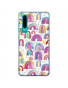 Coque Huawei P30 Cute Watercolor Rainbows - Ninola Design