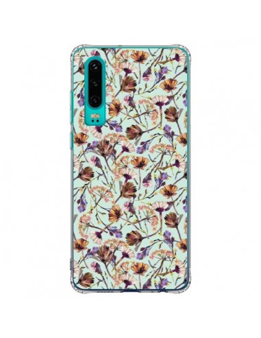 Coque Huawei P30 Dry Blue Flowers - Ninola Design