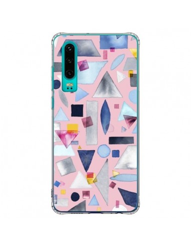 Coque Huawei P30 Geometric Pieces Pink - Ninola Design