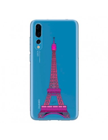 Coque Huawei P20 Pro Tour Eiffel Rose Paris Transparente - Asano Yamazaki