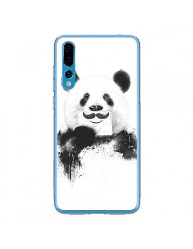 Coque Huawei P20 Pro Funny Panda Moustache Movember - Balazs Solti