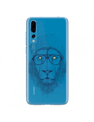 Coque Huawei P20 Pro Cool Lion Swag Lunettes Transparente - Balazs Solti