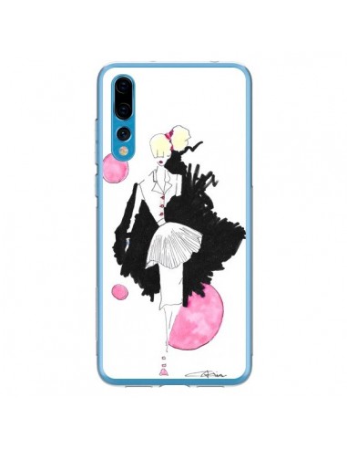 Coque Huawei P20 Pro Demoiselle Femme Fashion Mode Rose - Cécile