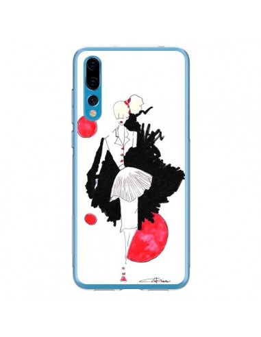 Coque Huawei P20 Pro Demoiselle Femme Fashion Mode Rouge - Cécile