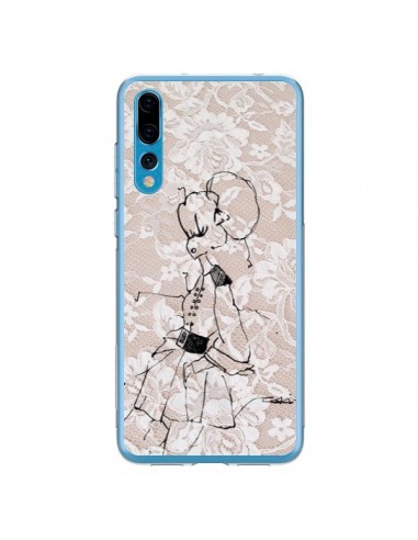 Coque Huawei P20 Pro Croquis Dentelle Femme Fashion Mode - Cécile