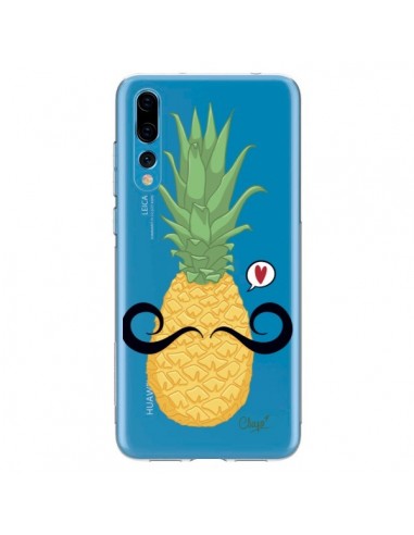 Coque Huawei P20 Pro Ananas Moustache Transparente - Chapo