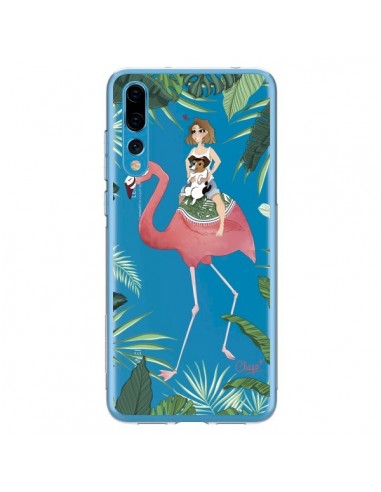 Coque Huawei P20 Pro Lolo Love Flamant Rose Chien Transparente - Chapo