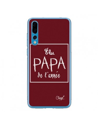 Coque Huawei P20 Pro Elu Papa de l'Année Rouge Bordeaux - Chapo