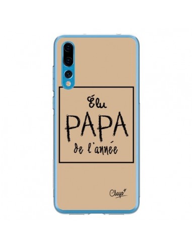 Coque Huawei P20 Pro Elu Papa de l'Année Beige - Chapo