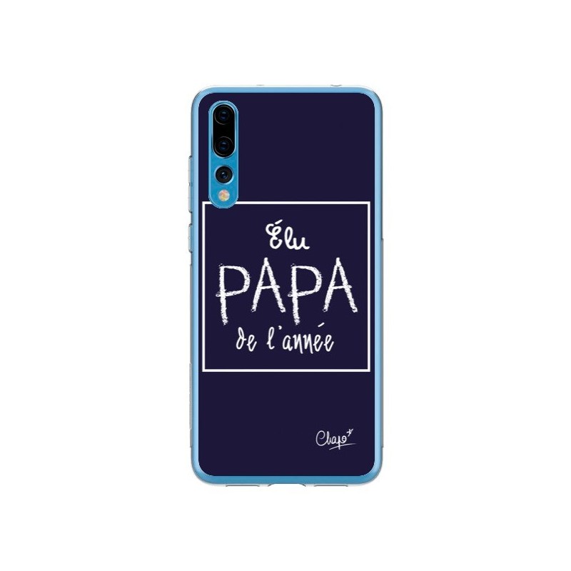 Coque Huawei P20 Pro Elu Papa de l'Année Bleu Marine - Chapo