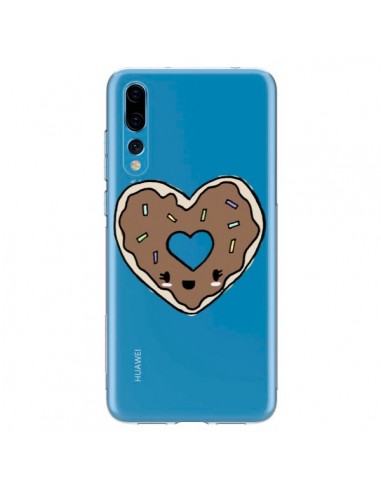 Coque Huawei P20 Pro Donuts Heart Coeur Chocolat Transparente - Claudia Ramos