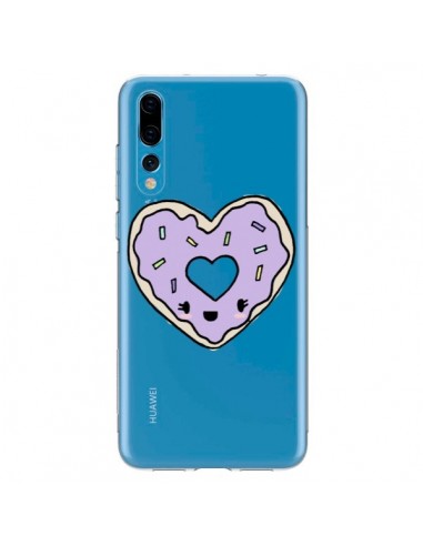 Coque Huawei P20 Pro Donuts Heart Coeur Violet Transparente - Claudia Ramos