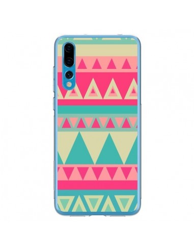 Coque Huawei P20 Pro Azteque Rose Vert - Eleaxart