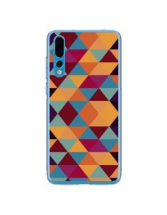 Coque Huawei P20 Pro Azteque Triangle Orange - Eleaxart