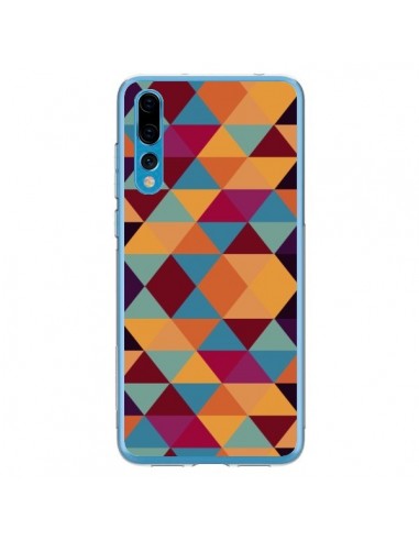 Coque Huawei P20 Pro Azteque Triangle Orange - Eleaxart