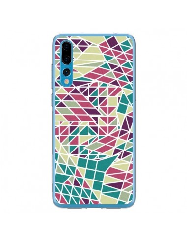 Coque Huawei P20 Pro Azteque Triangles Vert Violet - Eleaxart