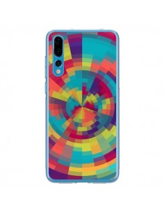 Coque Huawei P20 Pro Spirale de Couleurs Rouge Vert -...