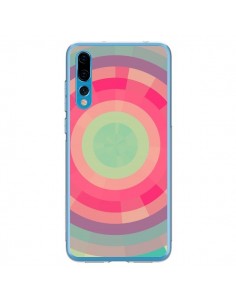 Coque Huawei P20 Pro Spirale de Couleurs Rose Vert -...