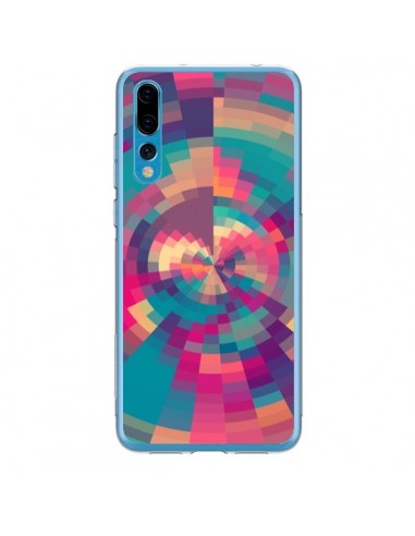 Coque Huawei P20 Pro Spirales de Couleurs Rose Violet - Eleaxart