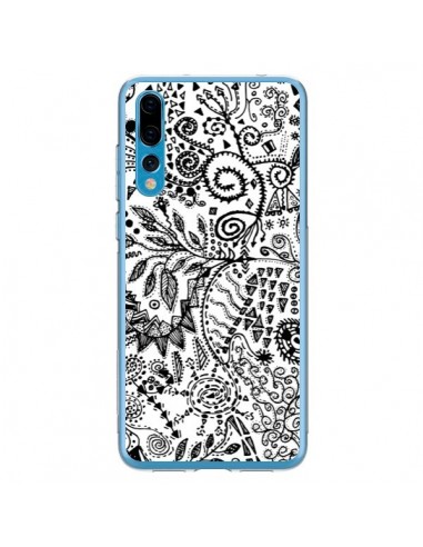 Coque Huawei P20 Pro Azteque Blanc et Noir - Eleaxart