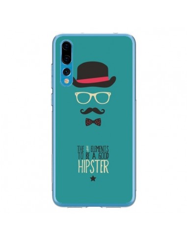 Coque Huawei P20 Pro Chapeau, Lunettes, Moustache, Noeud Papillon To Be a Good Hipster - Eleaxart