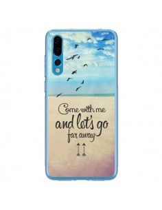 Coque Huawei P20 Pro Let's Go Far Away Beach Plage -...