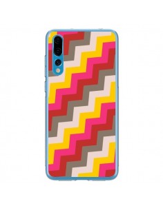 Coque Huawei P20 Pro Lignes Triangle Azteque Rose Rouge -...