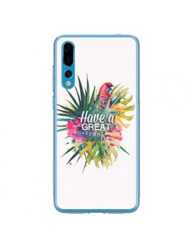 Coque Huawei P20 Pro Have a great summer Ete Perroquet Parrot - Eleaxart