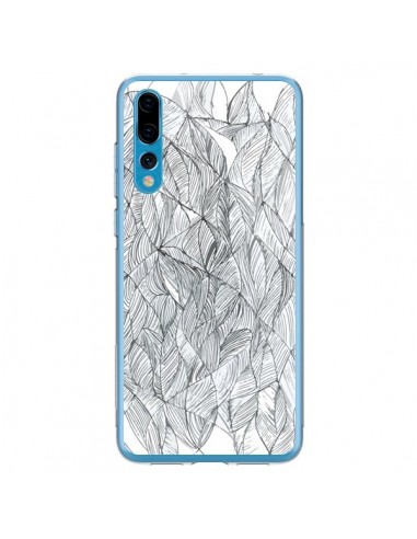 Coque Huawei P20 Pro Courbes Meandre Blanc Noir -  Léa Clément