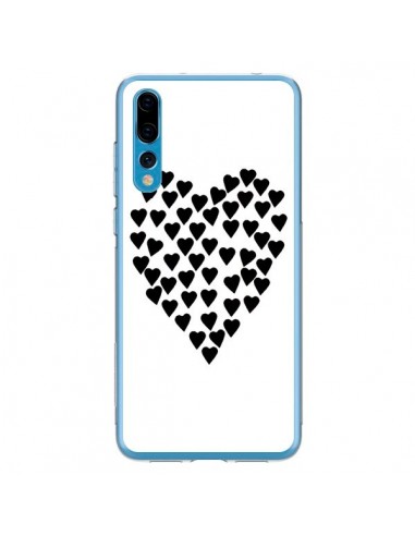 Coque Huawei P20 Pro Coeur en coeurs noirs - Project M