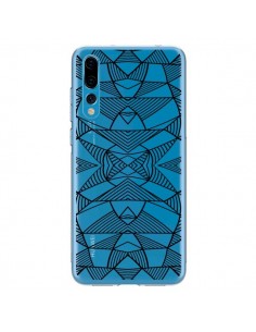 Coque Huawei P20 Pro Lignes Miroir Grilles Triangles Grid...