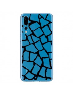 Coque Huawei P20 Pro Girafe Mosaïque Noir Transparente -...