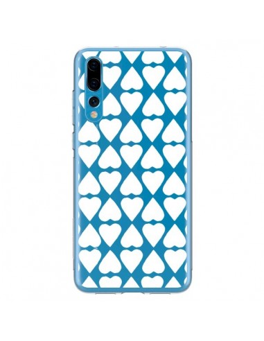 Coque Huawei P20 Pro Coeurs Heart Blanc Transparente - Project M