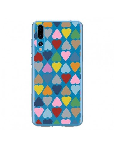 Coque Huawei P20 Pro Coeurs Heart Couleur Transparente - Project M