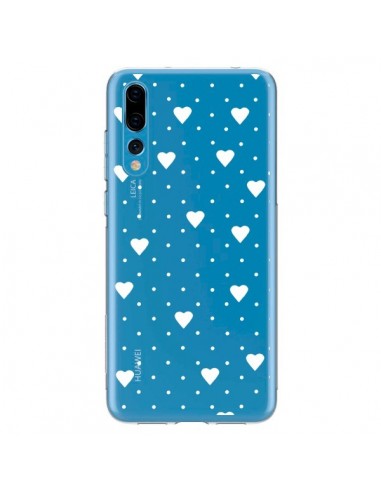 Coque Huawei P20 Pro Point Coeur Blanc Pin Point Heart Transparente - Project M