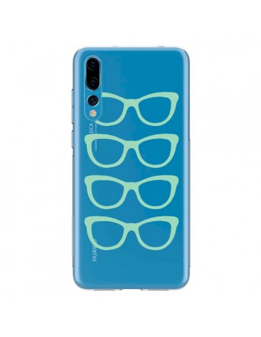 Coque Huawei P20 Pro Sunglasses Lunettes Soleil Mint Bleu Vert Transparente - Project M