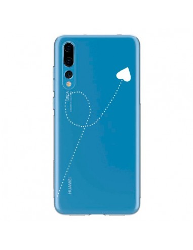 Coque Huawei P20 Pro Travel to your Heart Blanc Voyage Coeur Transparente - Project M