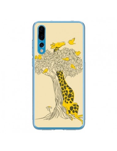 Coque Huawei P20 Pro Girafe Amis Oiseaux - Jay Fleck