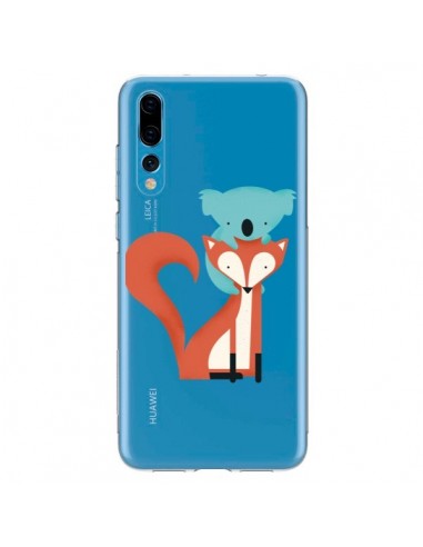 Coque Huawei P20 Pro Renard et Koala Love Transparente - Jay Fleck