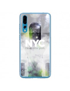 Coque Huawei P20 Pro I Love New York City Gris Vert -...