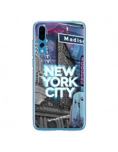 Coque Huawei P20 Pro New York City Buildings Bleu -...