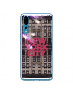 Coque Huawei P20 Pro New York City Buildings Rouge -...