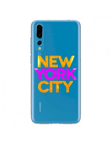 Coque Huawei P20 Pro New York City NYC Orange Rose Transparente - Javier Martinez
