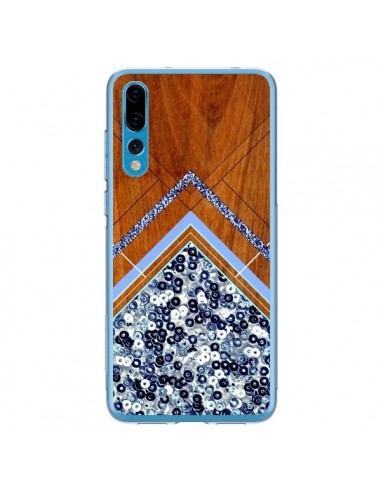 Coque Huawei P20 Pro Sequin Geometry Bois Azteque Aztec Tribal - Jenny Mhairi