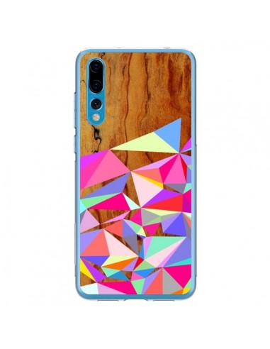 Coque Huawei P20 Pro Wooden Multi Geo Bois Azteque Aztec Tribal - Jenny Mhairi